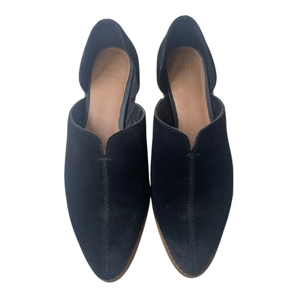 Frye And Co Women’s Fenn Dorsay Black Suede Pointed Toe Flats - Picture 9 of 9